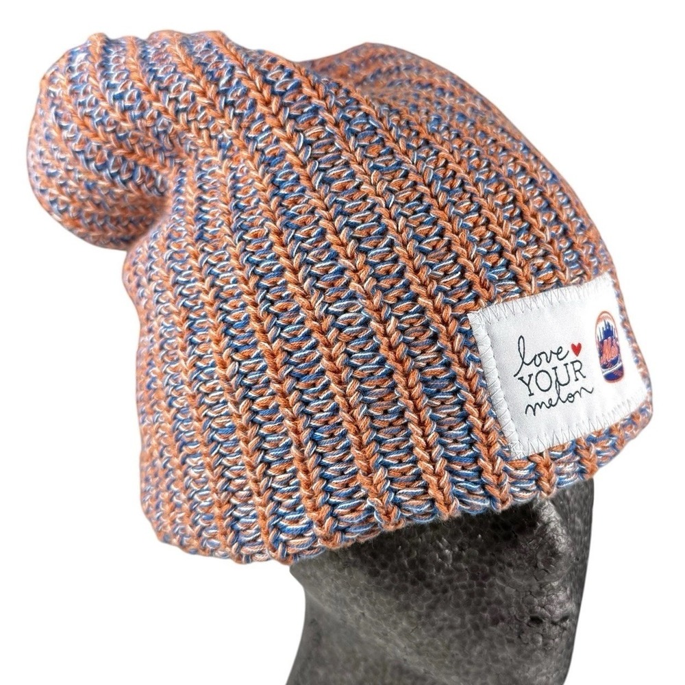 Love Your Melon Knit Beanie - New York Mets - MLB - Orange & Blue